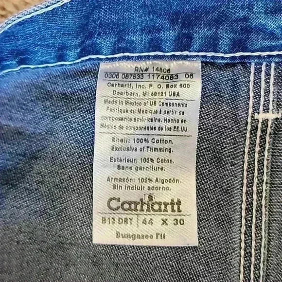 Carhartt Vintage Carpenter Dungaree Fit Jeans Size 44X30 - Picture 2 of 6